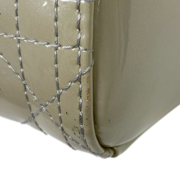 Christian Dior Shoulder Bag Enamel Cannage Handbag - Picture 7 of 11